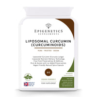 Liposomal Curcumin | High Strength 400mg per 2 Capsules. 60 Capsules, Vegan Friendly, Made in The UK by Epigenetics Supplements