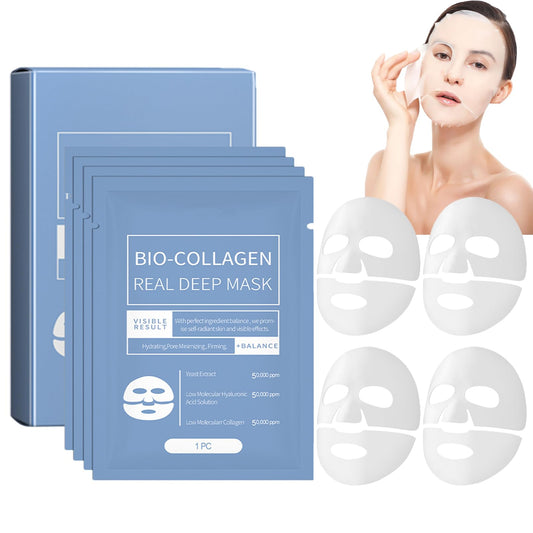 ChicNana Biodance Collagen Mask, Biodance Collagen Mask Overnight Bio Collagen Face Mask Real Deep Overnight Face Mask Collagen Mask Overnight Mask for Face Skin Care (4PCS)