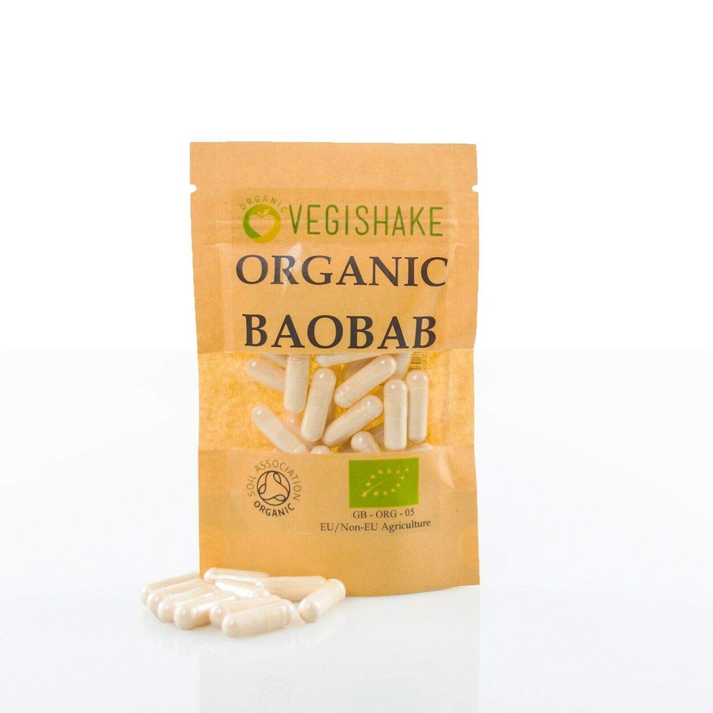Organic Baobab HPMC Capsule 800mg Supplements Vitamin C Digestion Stomach Health Vegan Halal Kosher (90 Capsules)