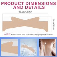 Neck Wrinkle Patches, High Elastic Neck Strips, Instant Tape for Lifting Loose Skin, Improve Fine Lines & Wrinkles, Advanced Anti Ageing Necks Wrinkles Pads 10 Count (Brown, Normal)