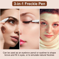 OunTechGlory Natural-Looking Freckle Pen - Waterproof, Long-Lasting, Easy to Use for Effortless Sunkissed Makeup - Light Brown