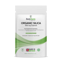 Bodygenix Silica Capsules - 500mg Bamboo Extract Hormonal Balance Healthy Bones & Hair Natural Food Supplement - 30 Capsules 1 Month Supply