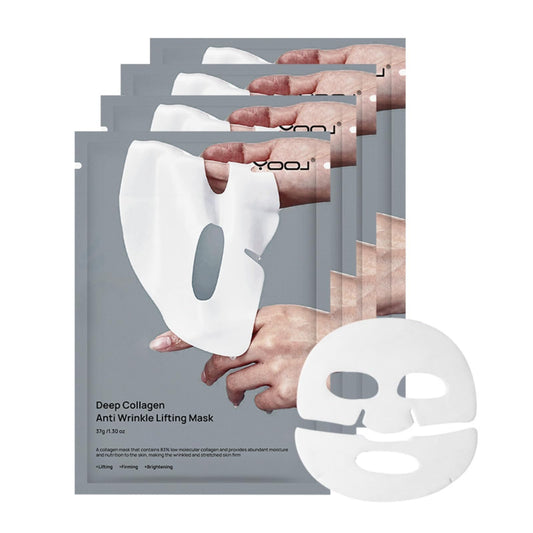 Grospe 4 Pcs Deep Collagen Anti Wrinkle Lifting Mask Deep Collagen Overnight Mask Bio-Collagen Face Mask Overnight Firming Moisturising Hydrating Collagen Mask