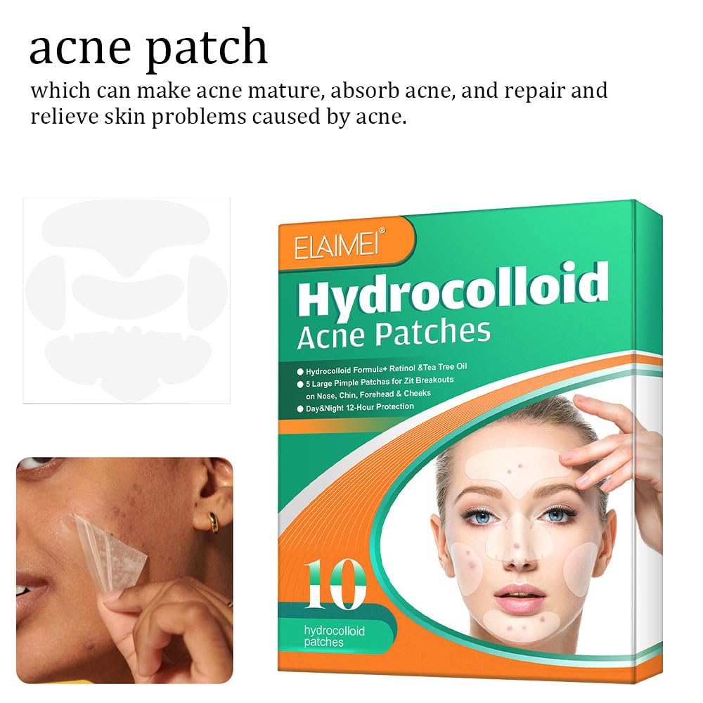 1 Box Acne Patch for Covering Large Breakouts Large Pimple Patch Spot Control Cover Hydrocolloid Acne Patch for Body Cheek Forehead Chin Effectively Calms Relieves Acne