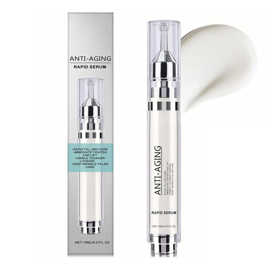 Anti Wrinkle Filler Serum for Face, Collagen Enriched Facial Firming Cream, Skin Tightening Lotion for Neck & Eye Area, Deep Hydration Cream for Women, Night Repair Moisturizer