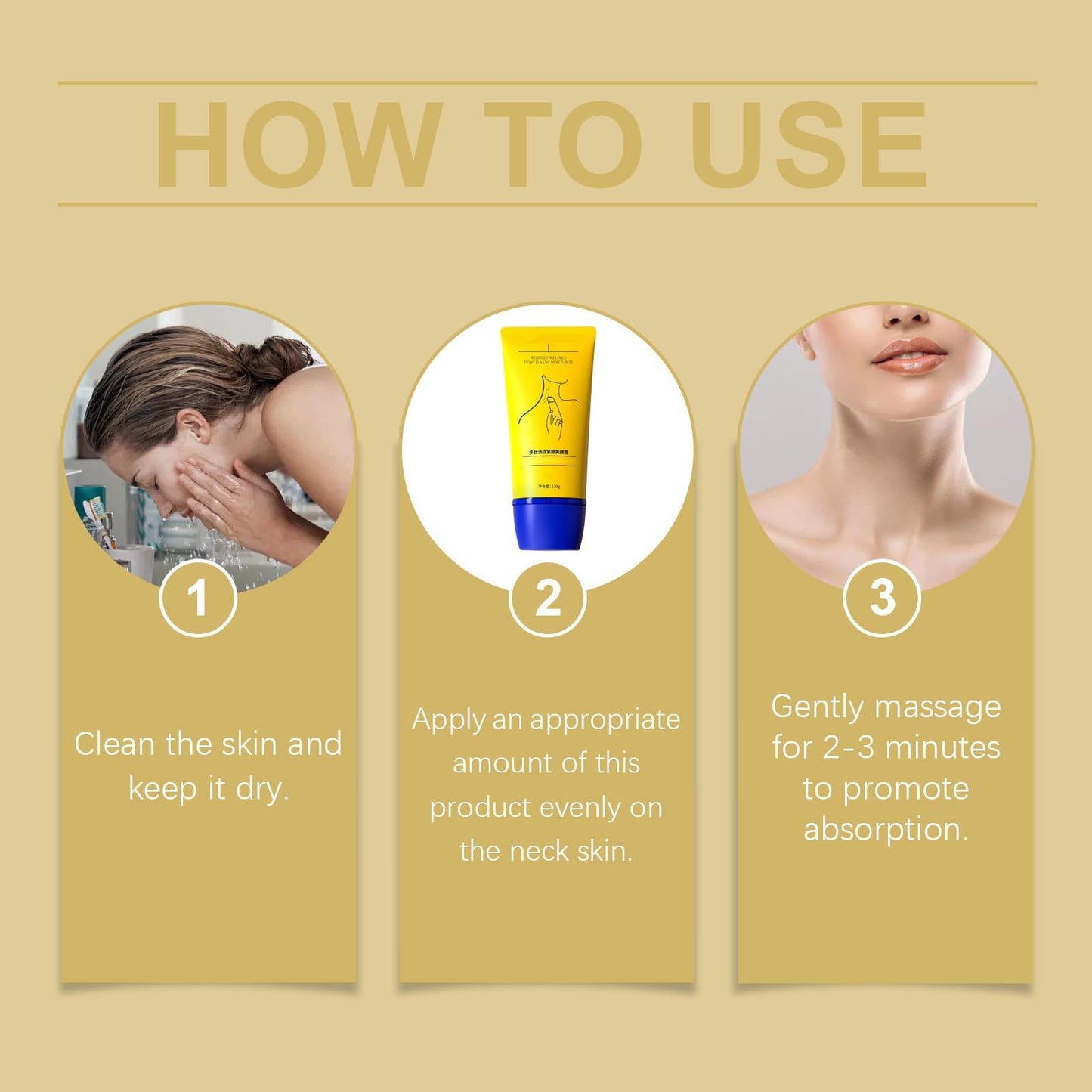 Neck Cream,Neck Firming Cream,Neck Firming Creams with 3 Roller Massage,Tighten and Lift Neck Cream,Anti-Aging Cre/am to Reduce Wrinkles,Fine Lines and Double Chins,Necks Smoothing Crea/m for Women