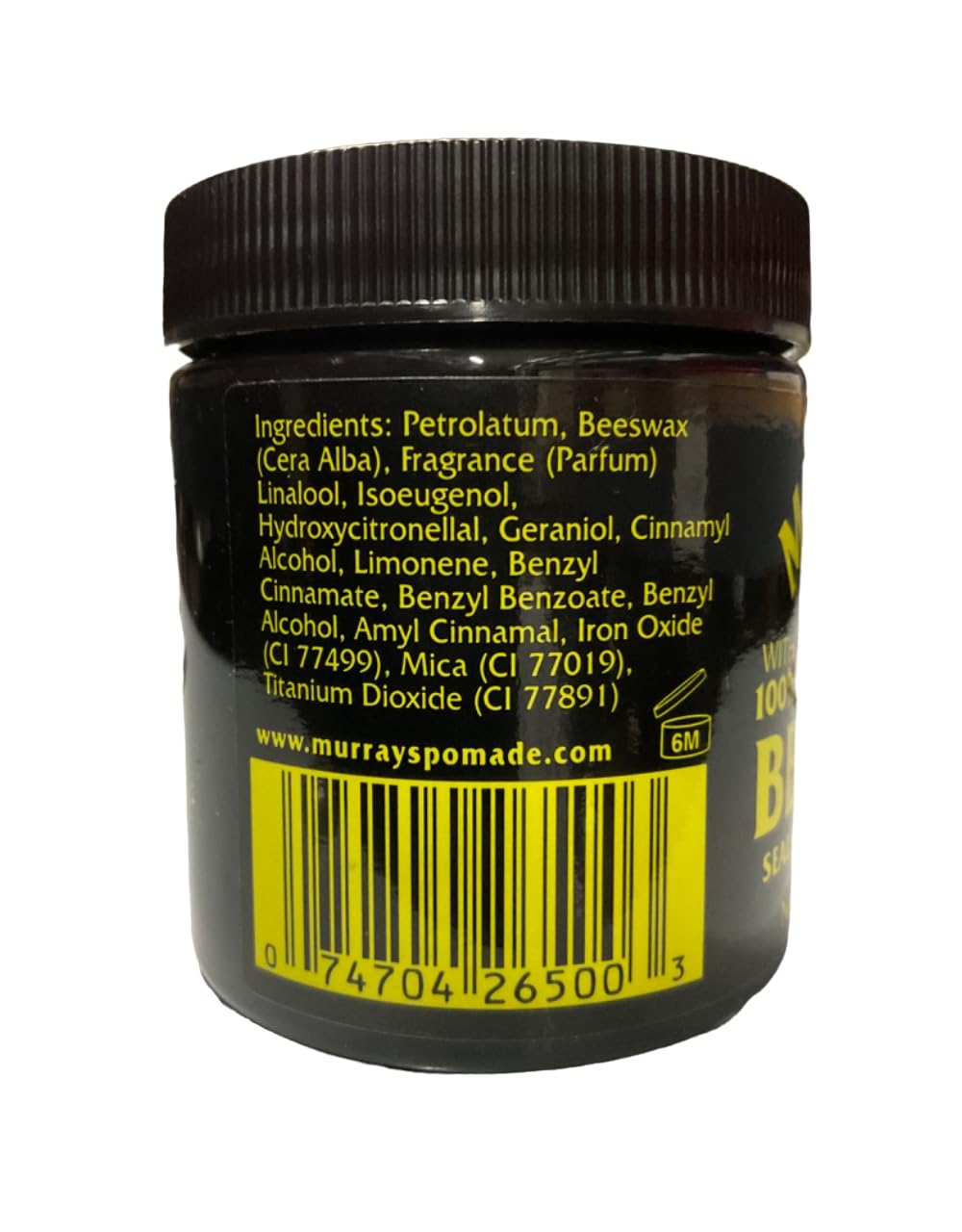 Murrays Black Beeswax 3.5 oz. Jar (Pack of 3)