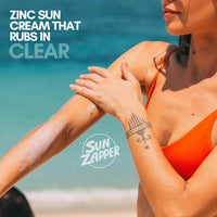 Pure Zinc Sun Cream SPF 50 Sun Zapper Reef Safe Mineral Zinc Sunscreen