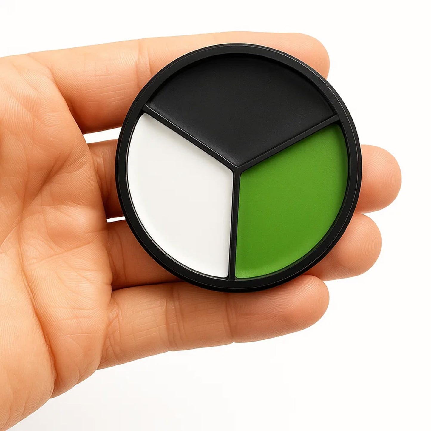 Generic 3 in 1 Black White Green Face Paint - Oil Based Face Paint - Black White Green Halloween Makeup - Blendable Colors - Long Lasting Effect - Zombie Vampire Cosplay Paint Set