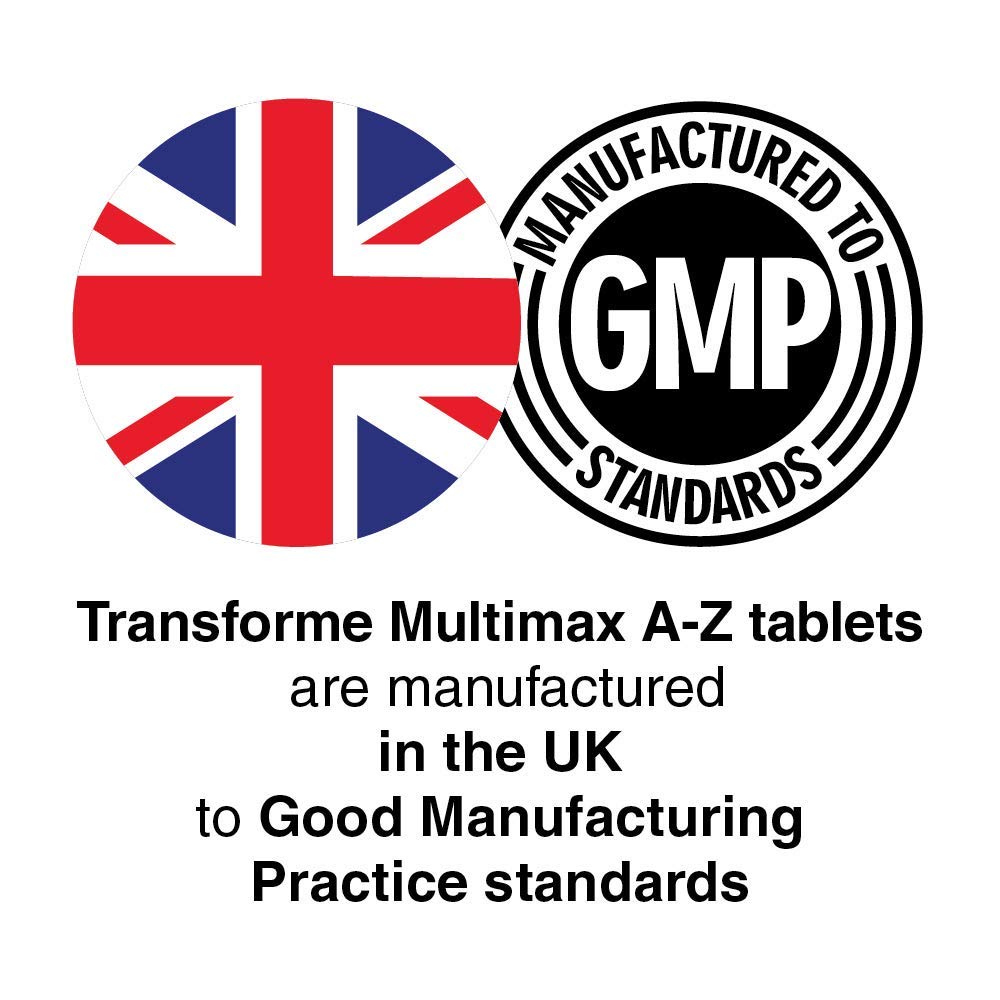 Transforme Multivitamins & Minerals Formula | 365 Tablets (Up to 1 Year Supply) | 24 Multivitamins with Iron and Minerals for Men and Women | Multivitamin Tablets Suitable for Vegans