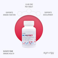 Synergy Worldwide Zinc Protect 120 Tablets | 15 mg Zinc per Tablet | Supports Immune Function | Vital Mineral for Optimal Health and Wellbeing | 76,2 gr