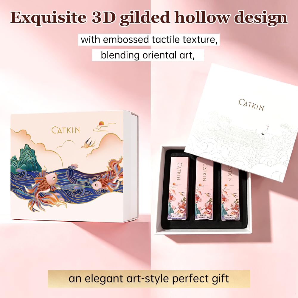 CATKIN Moonlight Lip Balm, Colour Changing Lipstick, Natural Hydrating Tinted Lip Balm, Chapstick Lip Balms with Vitamin E for 8h Moisture for Dry Cracked Lips, 3.5g