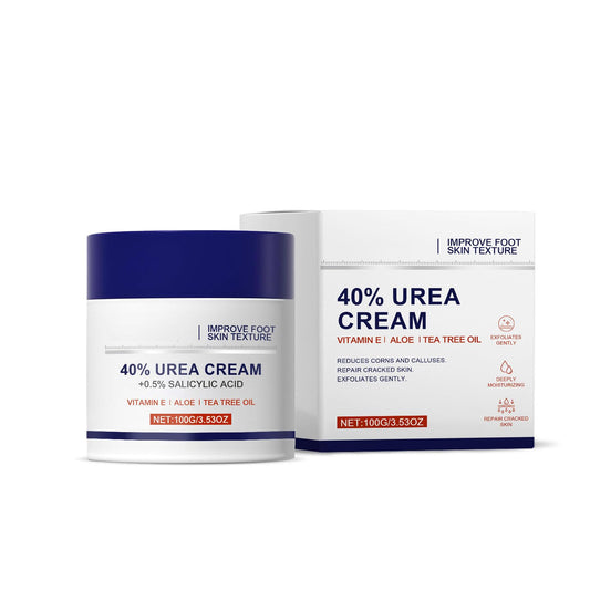 OKAQEE 40% Urea Foot Cream Plus Salicylic Acid - Foot & Hand Cream for Dry Cracked - for Feet Maximum Strength