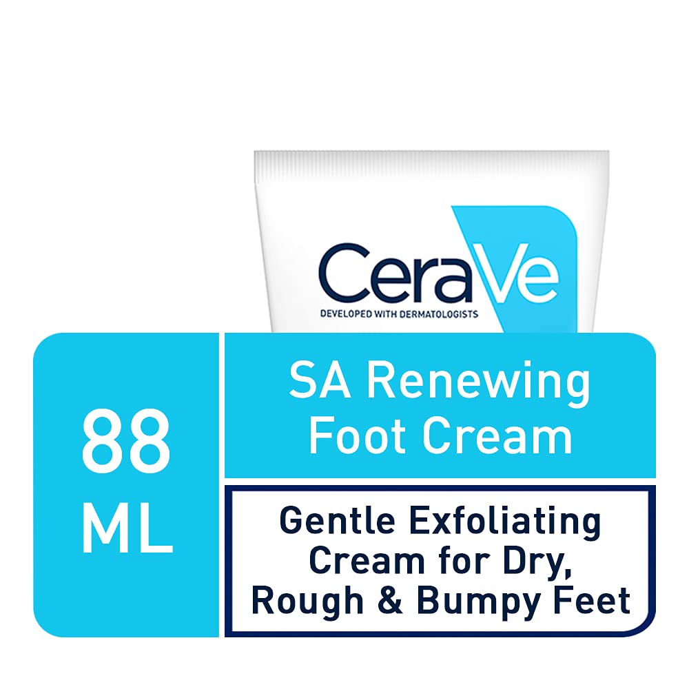 CeraVe SA Renewing Foot Cream for Extremely Dry, Rough, and Bumpy Feet 88ml with Salicylic Acid & 3 Essential Ceramides