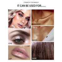 Weixinbuy Highlighter Powder Stick, Polvo De Hadas Glitter Patting Powder Fairy Highlight Powder Smooth Waterproof Three-Dimensional Shimmer, Sparkly Natural Patting Powder for Face Body Eyes Collarbones Glow