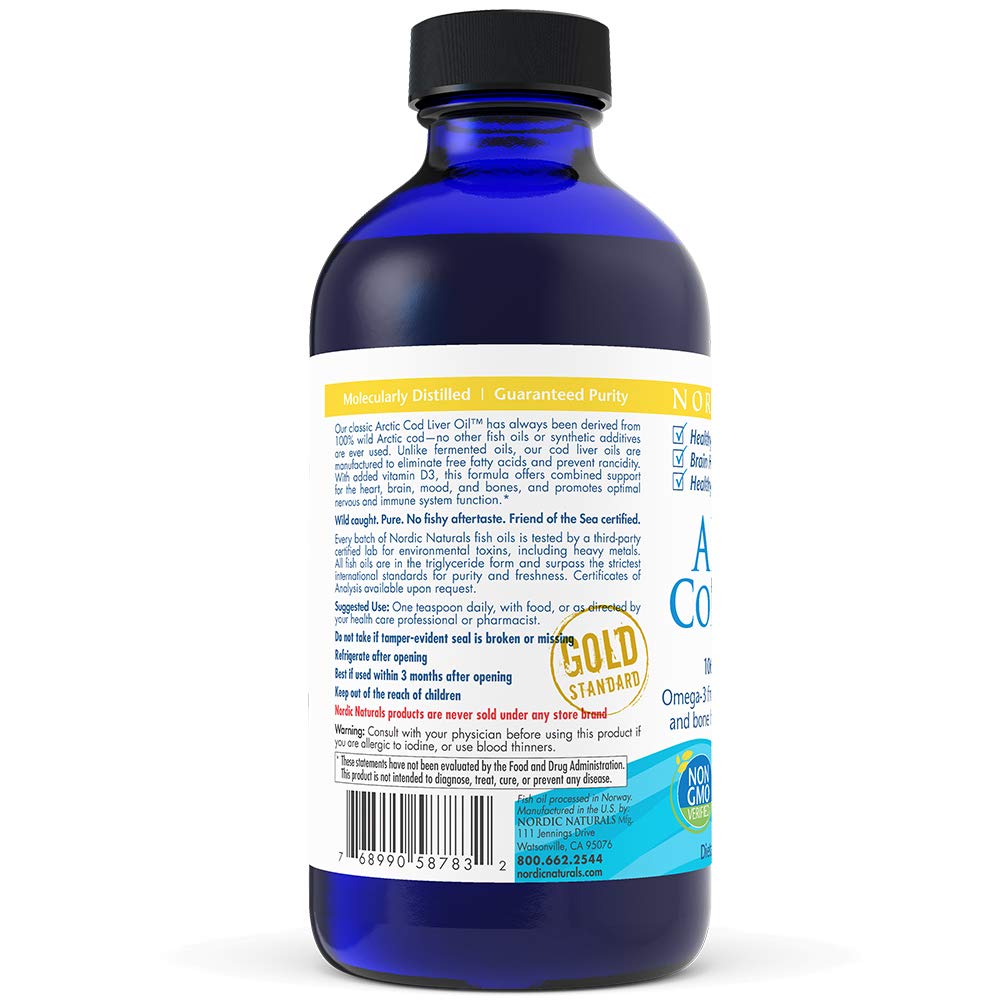 Nordic Naturals Arctic Cod Liver Oil, 1060mg Strawberry - 237 ml