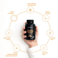 Turmeric 6100mg with Black Pepper | 120 Capsules | Powerful antioxidant, for Joint Health | 100% Natural Ingredients, Non-GMO Ingredients | Zenement