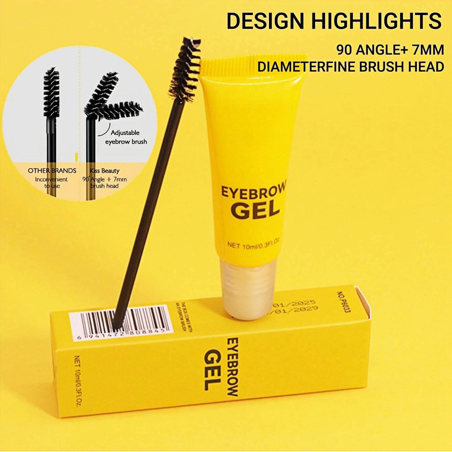 Beauthink Waterproof Eyebrows Styling Spiking Glue - Long-Lasting Brow and Edge Gel for Fluffy, Defined Brows With Brush. Strong Hold, Smudge-Proof Formula. Perfect for Styling and Setting 1PCS