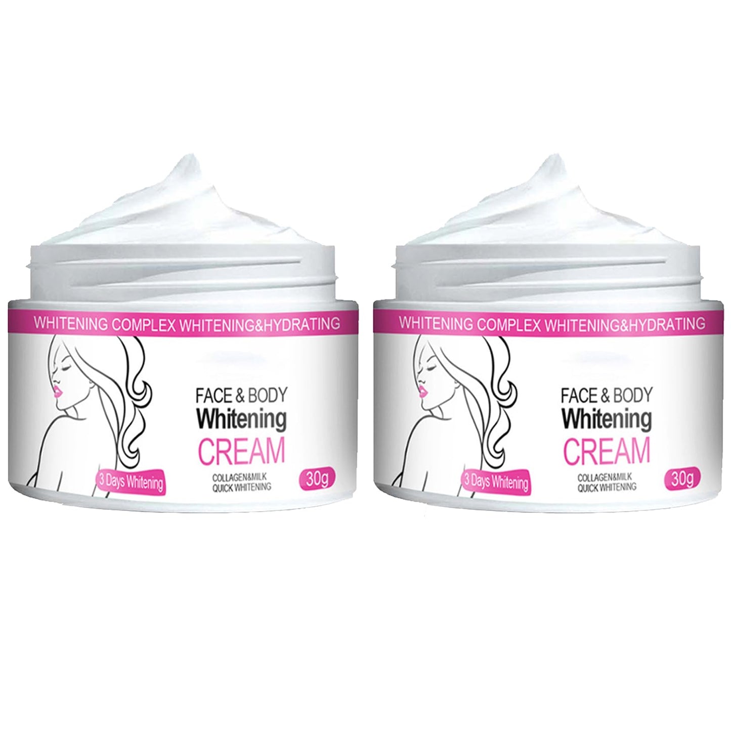 GNAUMORE Skin Whitening Cream,Skin Lightening Cream,Body Moisturiser for Whitening,Whitening Cream,Lightening Cream for Dark Skin,Whitening Anti-Freckle Moisturizing Cream,Lightening Cream for Dark Skin,2PC