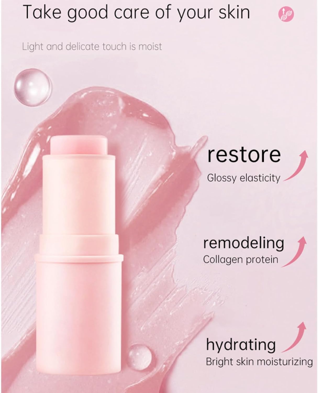 OKAQEE Wrinkle Multi Balm Stick, Wrinkle Bounce Multi Balm Hydrating Moisturizing Stick - Anti-aging Multi Balm Stick for Diminishing Face Lip & Eye Wrinkles Moisturizer (9g (Pack of 1))