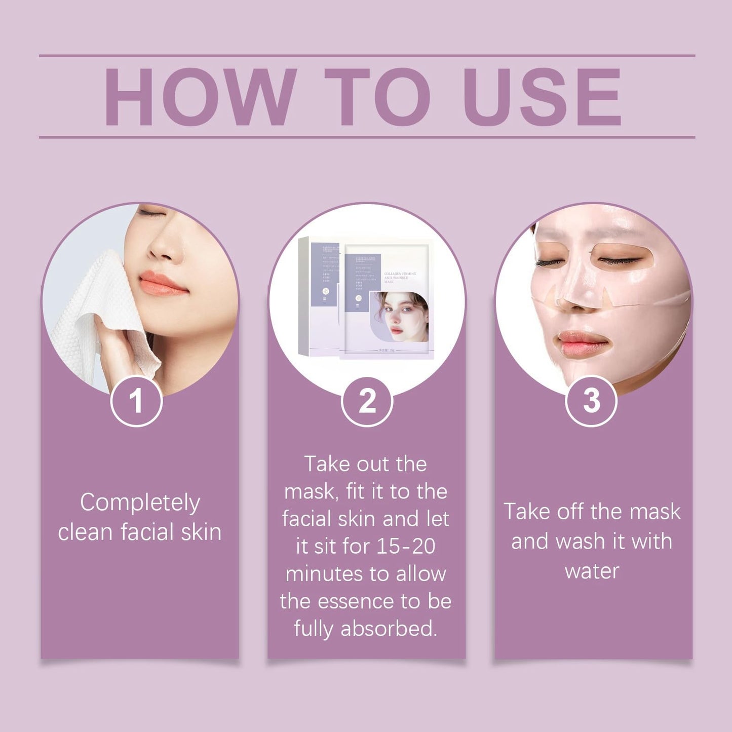 Xinyig Bio Real Deep Lifting Mask,Collagen Face Masks Skincare Sheet for Woman,3D L/ifting C/ollagen Full Face Tension Gel M/ask,Deep Co/llagen Anti Wrinkle Lifting Ma/sk,Overnight Collagen Fa/ce Mask