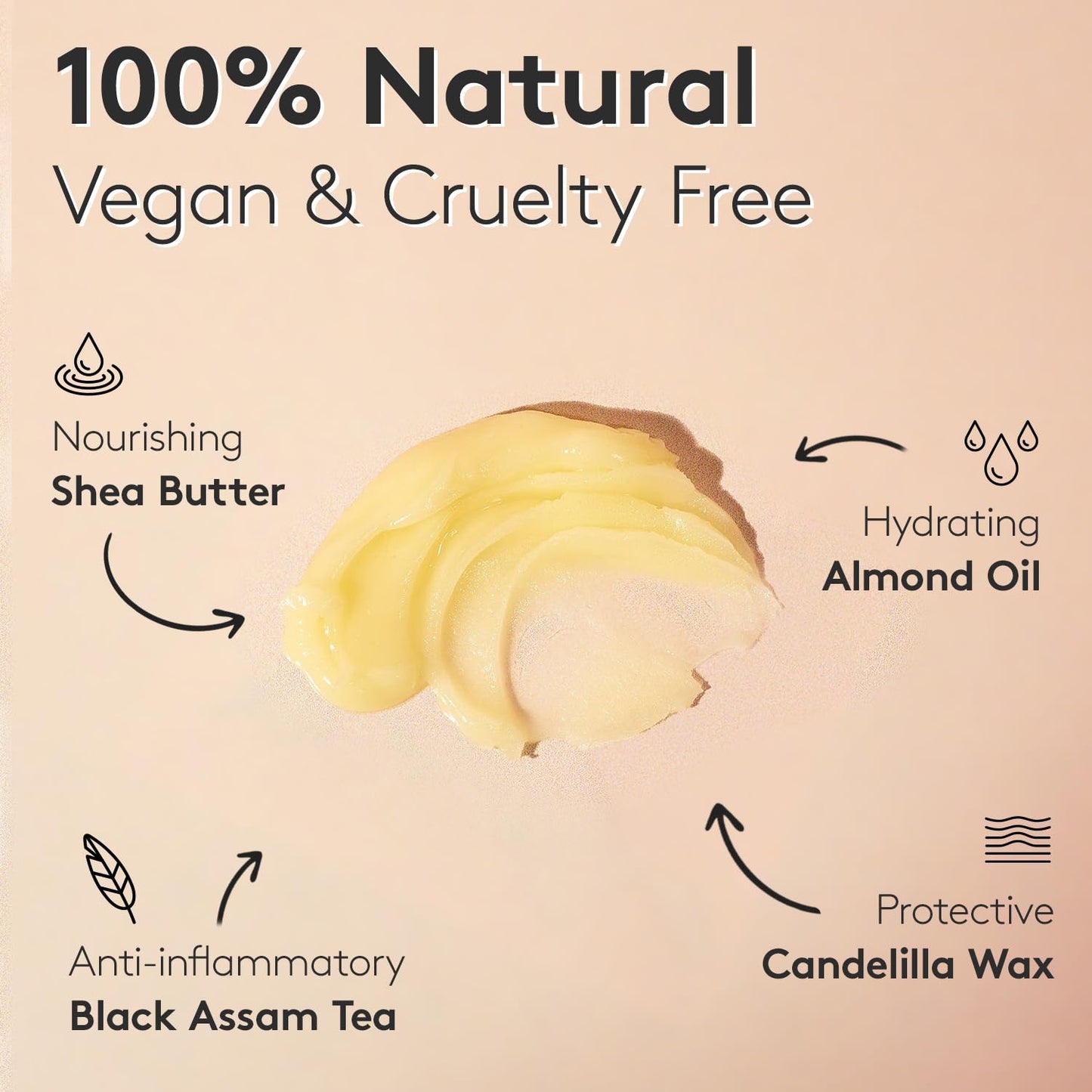 Delhicious Migh-tea Moisture Body Balm, Award winning 100% natural moisturiser, For Dry Skin. Vegan & Plastic Free. 50g.