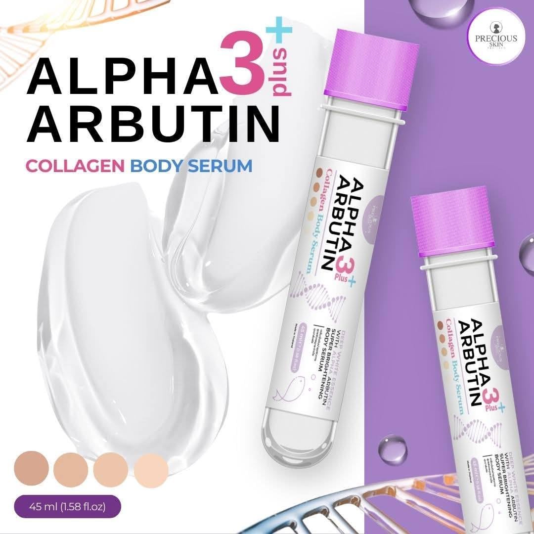 Alpha 3Plus Arbutin Collagen Body Serum, Pink, Super Brightening Body Serum 45ML