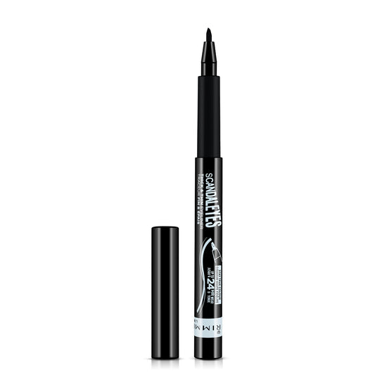 Rimmel London Scandaleyes Thick & Thin Eyeliner, Black, 1.1 ml