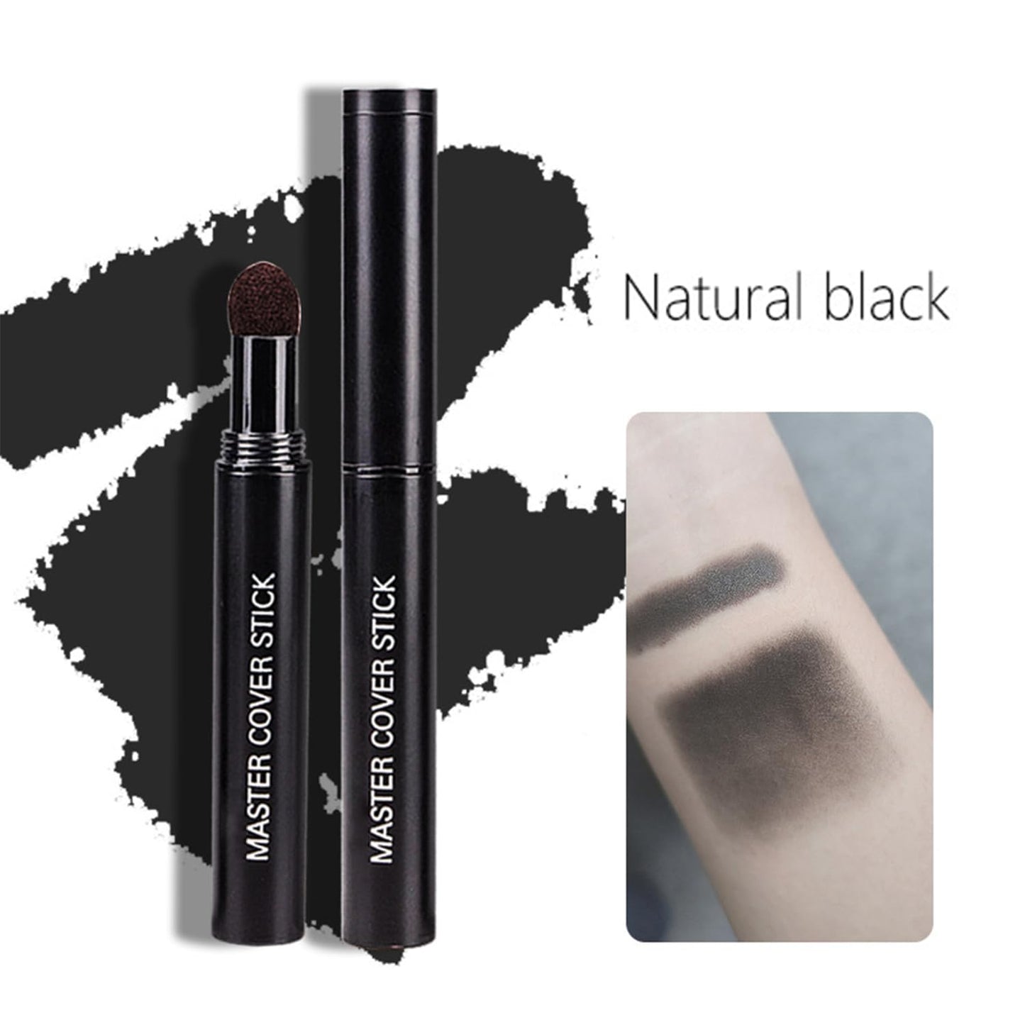 Generic Root Cover Up Powder for Hairline, Hair Root Touch Up, Black Hair Powder for Gray Hair Coverage, Beard and Hairline Repair for Men and Women, Long-Lasting Hair Concealer Stick, Portable Design
