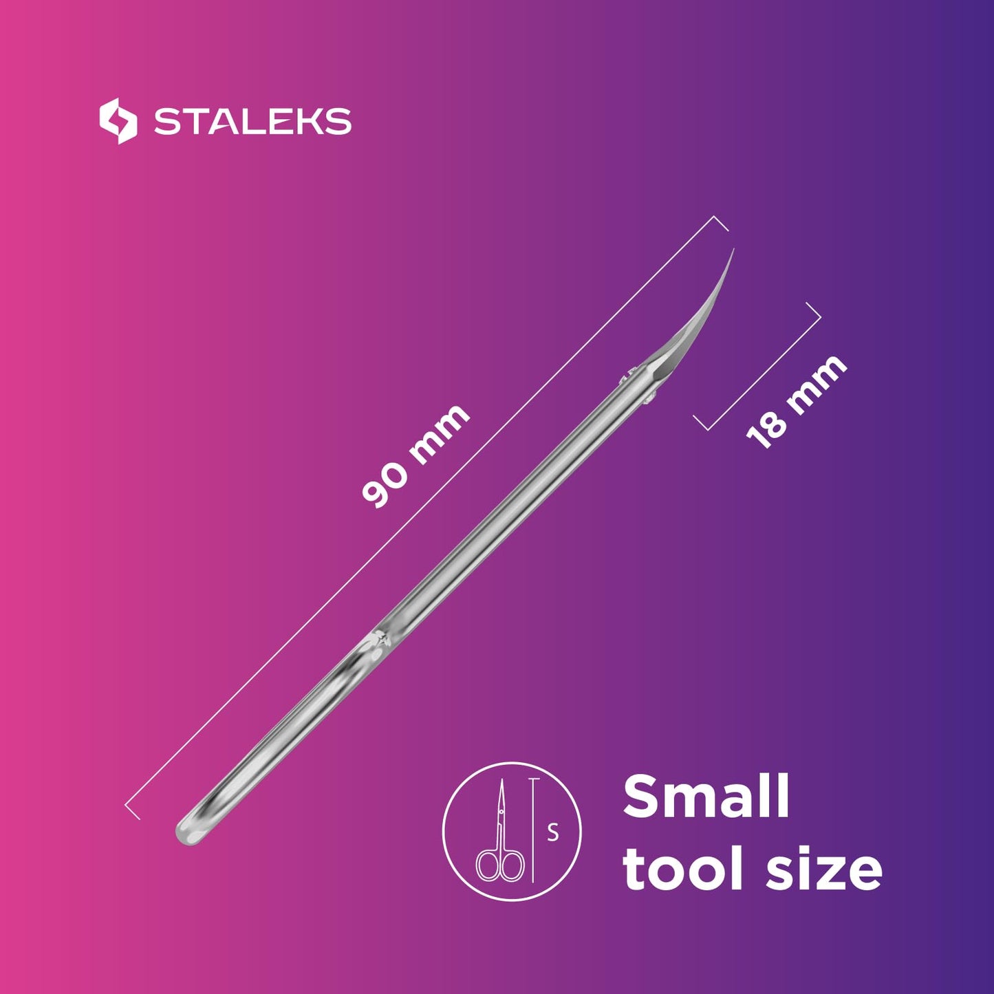 Staleks STALEKS PRO Expert 50 Type 1 Professional Cuticle Scissors - Pack of 1 pcs - Model SE-50/1