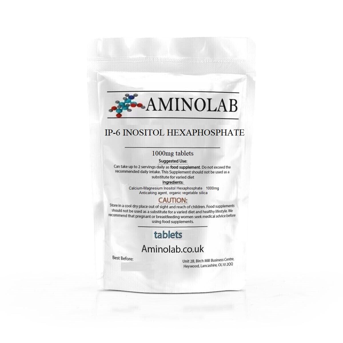 Generic Aminolab - IP-6 Inositol Hexphosphate 1000mg 365 Tablets
