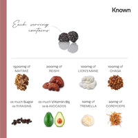 Known Multi Mushroom Complex Gummies - 2000mg Lions Mane, Reishi, Maitake, Chaga, Cordyceps, Tremella, Blackcurrant-Flavoured Gummies with L-Theanine, Ginseng, Pantothenic Acid, Iodine - Vegan (3)