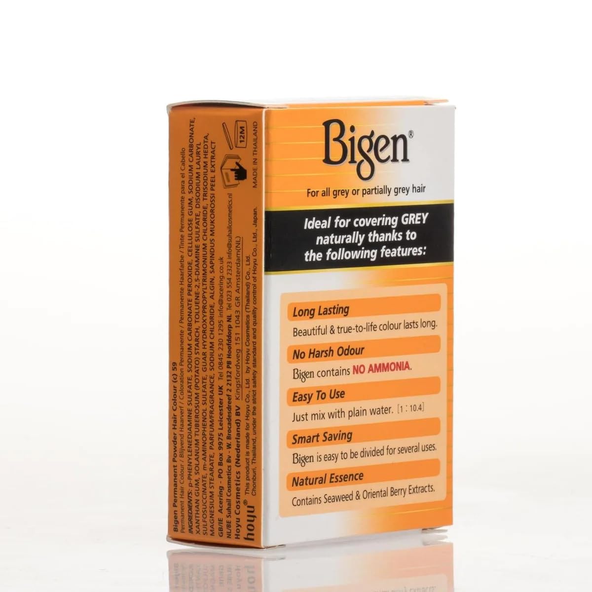 Generic Bigen Permanent Powder Hair Color - 59 - Oriental Black | No Ammonia (Pack of 6)