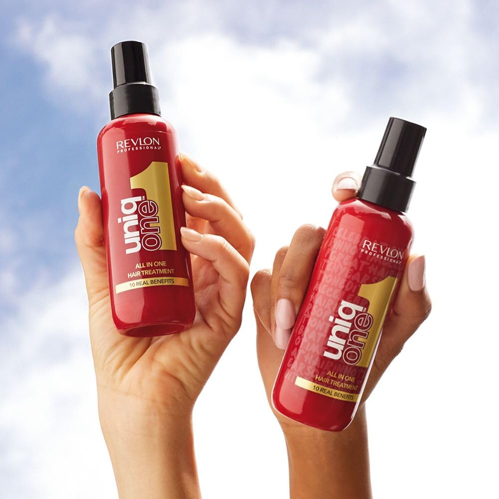 REVLON PROFESSIONAL Revlon Professional UniqOne Leave In Conditioner Classic Duo Pack, Gifts For Women/Men, Hair Treatment For Shine And Frizz Control (2 x 150ml)