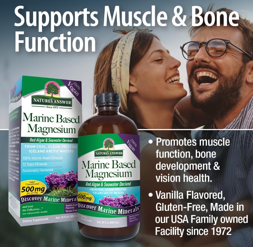 Generic NaturaAnswer's Marine Based Magnesium 500mg, Vanilla Cream Flavored, 480 ml