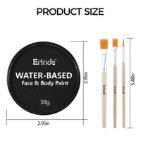 Erinde Blue Face Paint Palette, Water Based Face & Body Paint, Cream Makeup Palette With Makeup Brushes, Non-Toxic, Blendable, Highly Pigmented, Facepaint for Fancy Ball, Parties, Club, Night-Out, 30g