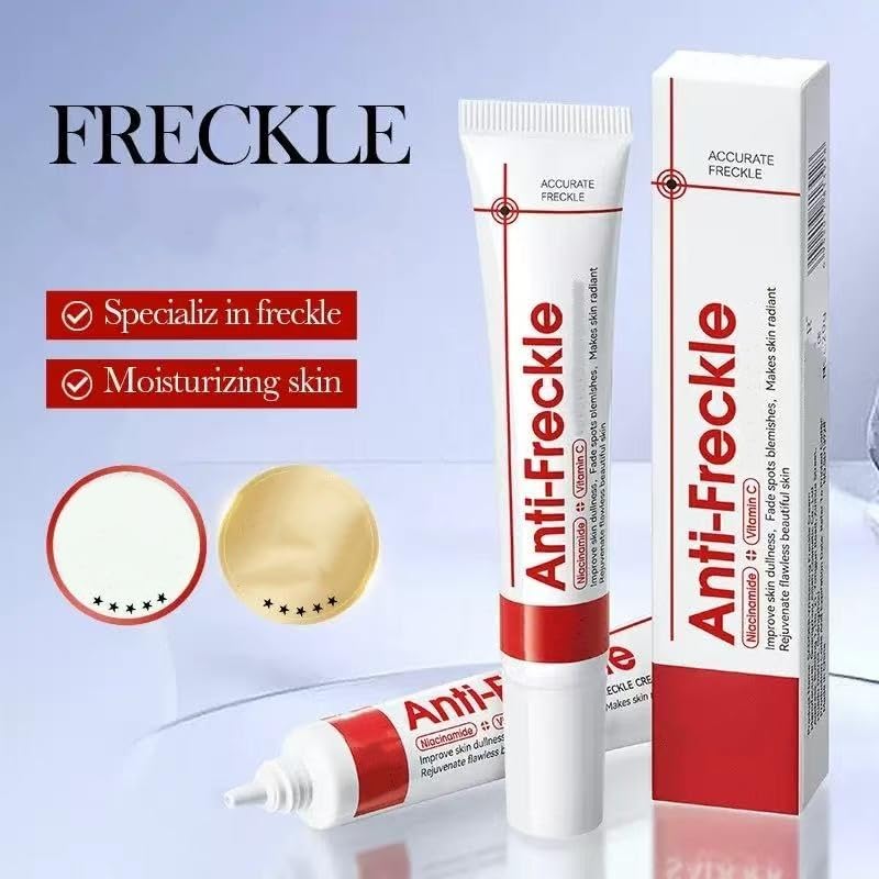 FHRKZZ Freckle Cream Vitamin C Freckle Cream for Adults with O+ Technology, Fades Dark Spots & Sun Spots, Brightens Dull Skin, Spot for Women - Improve Skin Dullness, Fade S-pots Blemishes