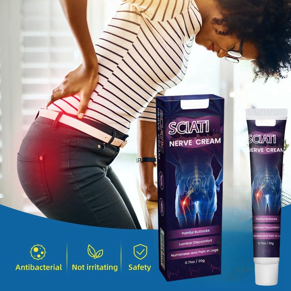 TONISABERY 2pcs Sci/atica Pain Relief Cream,Sci/atica Pain Relief Products,Sci/ATIC Nerve Pain Relief Cream,Sci/atica Pain Relief,Pain Relief for Sci/ATIC Nerve,Fast Acting Nerve Pain Relief