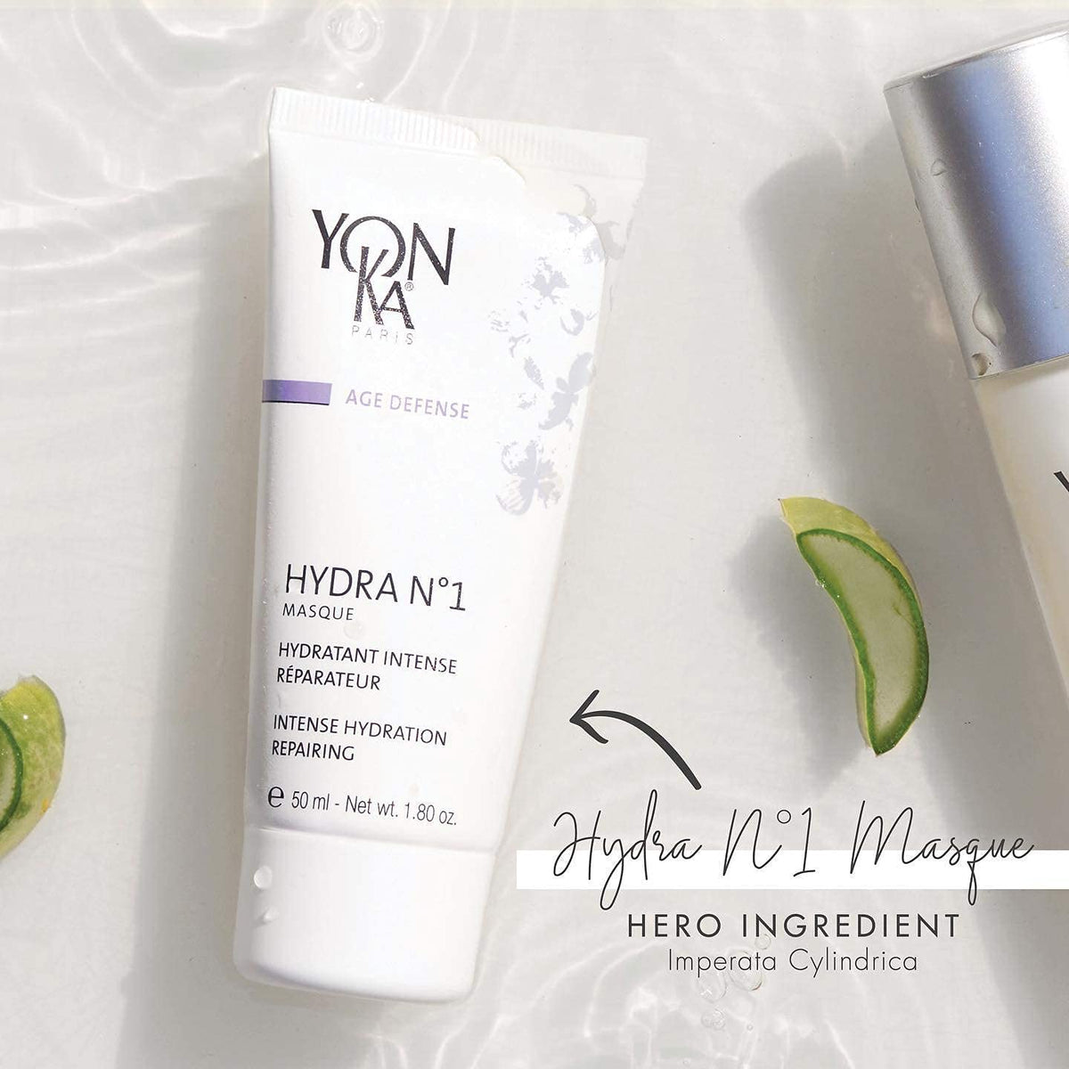 Yonka Yon-Ka Hydra N°1 Hydrating Face Mask for Dehydrated Skin 50ml | Long-lasting Deep Hydration for Dry and Damaged Skin, Repairs & Reduces Wrinkles | Dermatologically Proven Results ! 88% Natural Origin