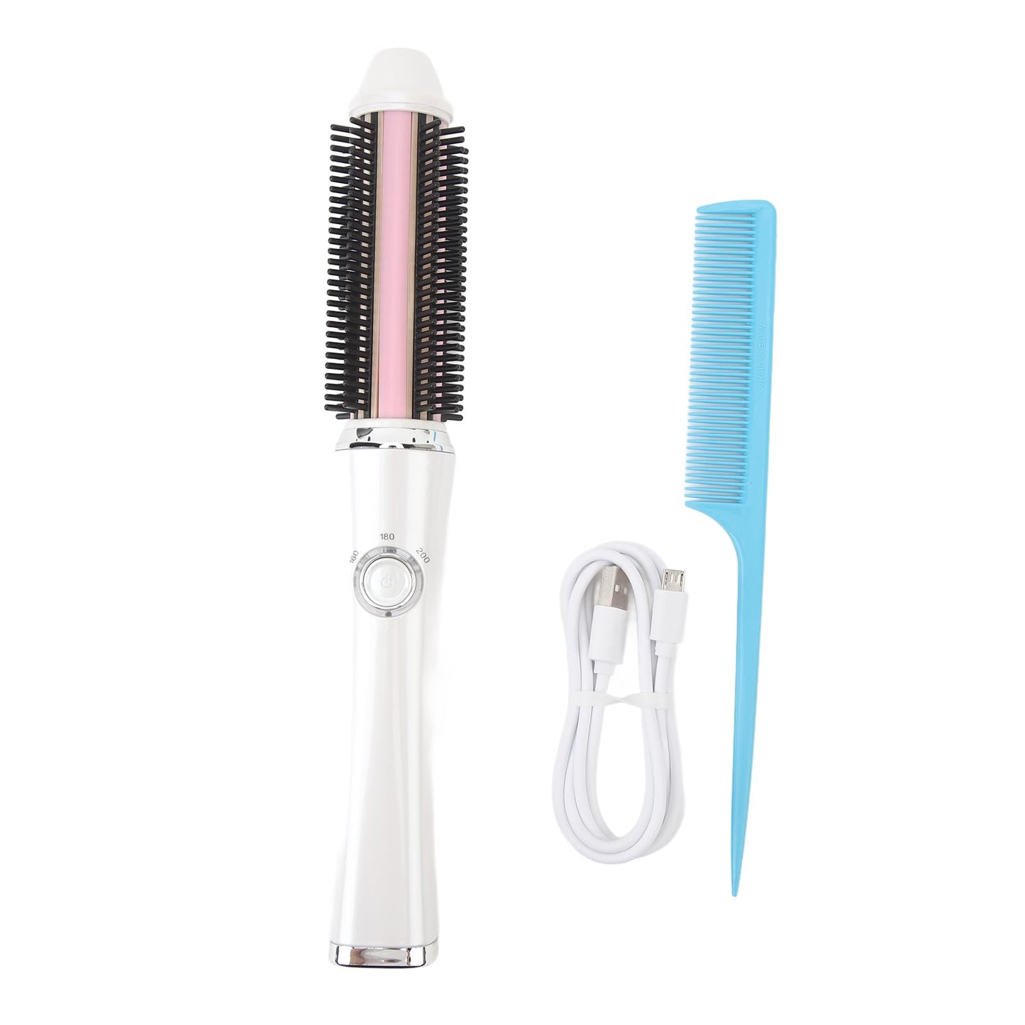 TARSHYRY Cordless Hair Curler Brush,20s Fast Heating and 3 Temp Settings USB Rechargeable Electric Curling Comb for Professional Salon at Home