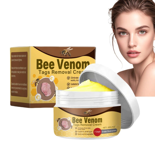 Oumun Bee Venom Treatment Cream,Bee Venom Skin Cream,Visibly Reduces Skin Blemishes and Smoothes Skin,Repair Cream for All Skin Types,Natural Skin Care Treatment,Tags and Mole Remover,Wart Remover for Face