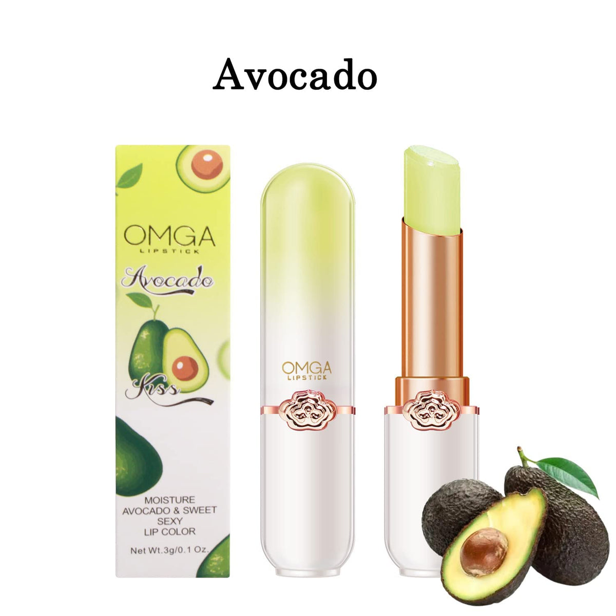 HOPHAT 6 Packs Jelly Lipstick Set, Fruit Color Change Lip Balm Set, Peach Aloe Vera Strawberry Blueberry Avocado Grape Color Change Lip Balm, Long Lasting Moisturizer Lip Makeup Set (6PCS)