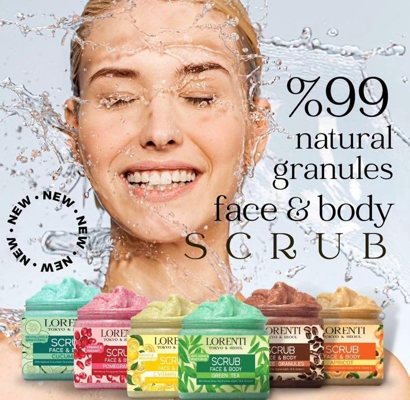 Lorenti Pomagranate Scrub 500 ML Face & Body | Firming & Radiant Supports Collagen Production Anti Aging and Wrinkle