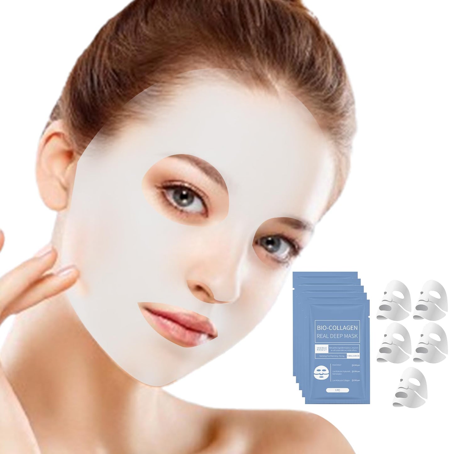 FunnAura Funnaura Biodance Collagen Mask Overnight Real Deep, Bio Collagen Face Mask for Hydrating (5PCS)
