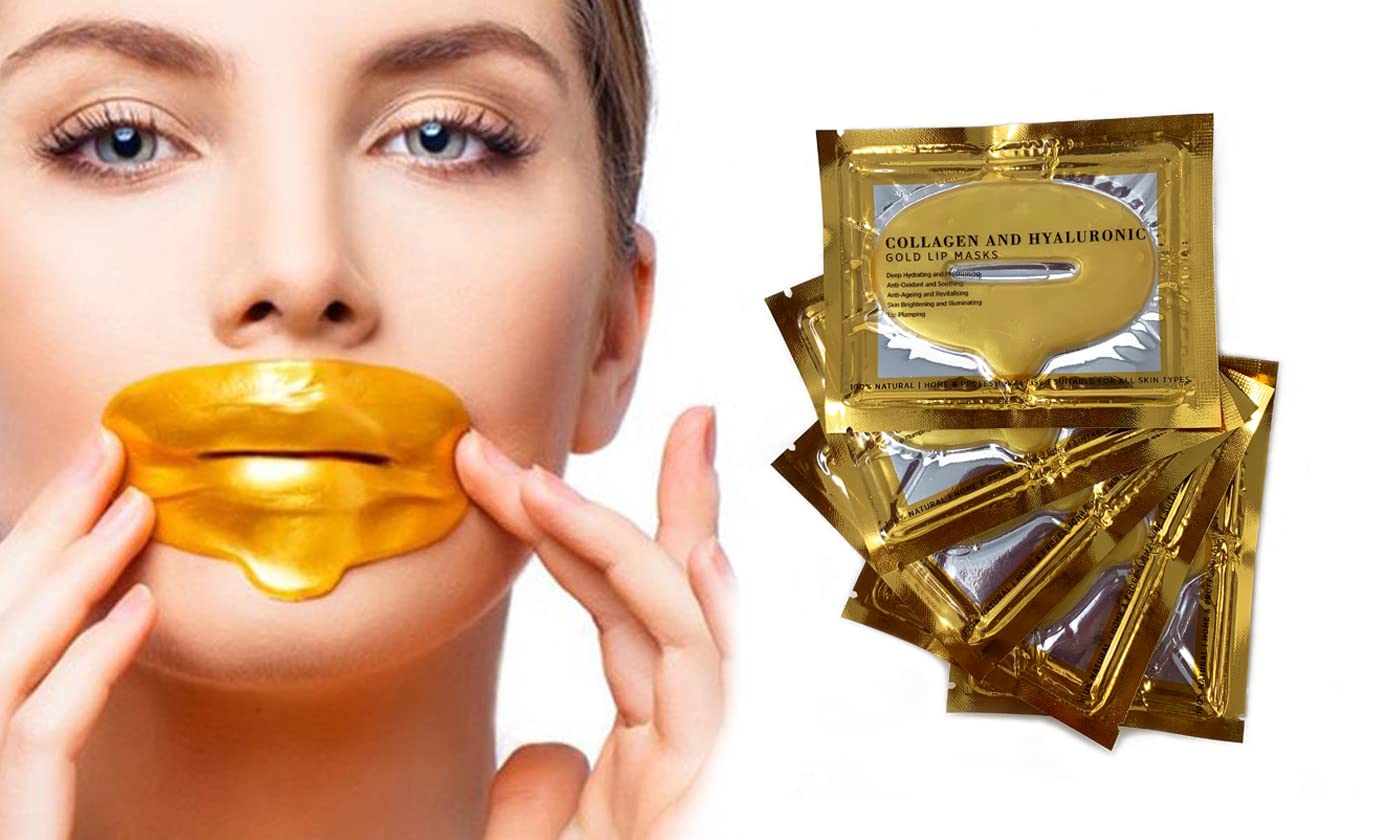Glamza Infinitive Beauty Collagen Lip Masks - Hydrating and Nourishing Lip Treatment for Soft, Plump Lips (x10)
