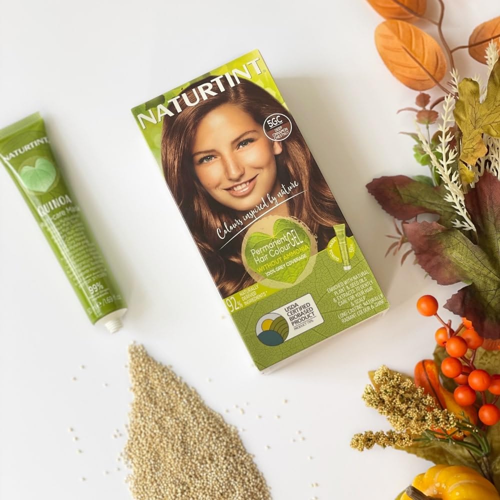 NATURTINT Naturtint Permanent Hair Colour, 5GC Deep Cinnamon Chestnut, Plant Enriched, Ammonia Free, Long Lasting Grey Coverage and Radiant Colour, Nourishment and Protection