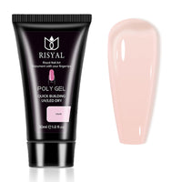 Poly Gel - Nude Color Polygel - 30mL Nail Extension Gel Hard Nail Builder Gel - Builder Gel For Nails Enhancement And Thickening - Crystal Acrylic Polygel Nail Extension For Nail Art DIY