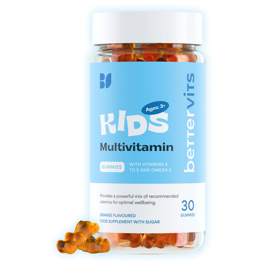 Bettervits Kids Multvitamin Gummies | 8 Minerals & Vitamins | Support Health and Development | Orange Flavour