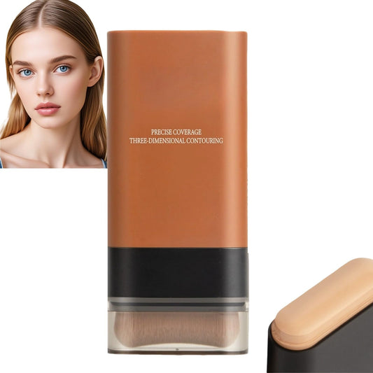 OuXing Makeup Multi-Use Full Coverage Concealer Stick,Makeup Foundation,Contour Stick,Cream Foundation with Built-in Brush,Long Lasting Hydrating Fa-ce Found-ation,Found-ation S-tick,03#