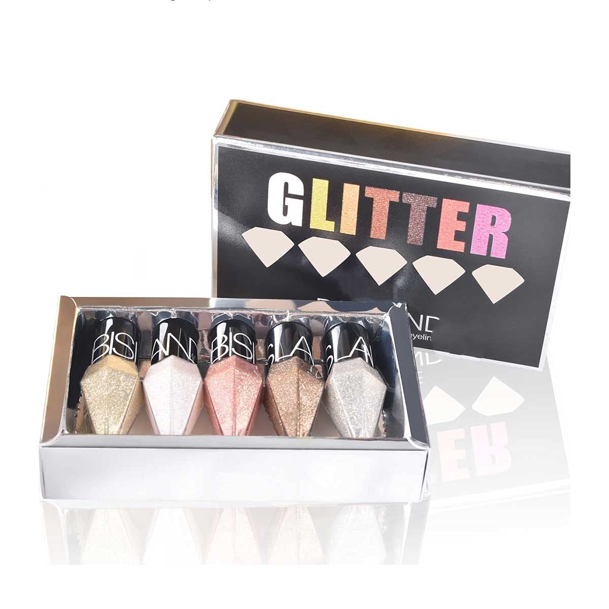 Erinde Glitter Liquid Eyeliner & Diamond Eyeshadow, Liquid Eye Shadow Long Lasting Pigmented, Colourful Eye Liners for Wedding Party Cosplay Eye Makeup Eye Liner